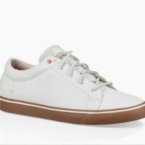 Ugg Brock Shoe Men`s 7 Black Leather Suede Waterproof Casual Lace Up Sneaker